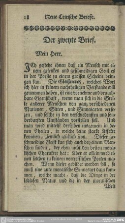 Der zweyte Brief