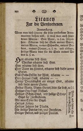 Litaney Fur die Verstorbenen