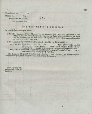 D.a. General-Kosten-Liquidation