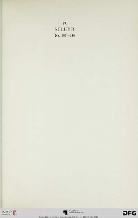 VI. Silber (Nr. 207-244)