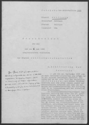 Weilheim-Waldstetten: Pfarrbericht 1928