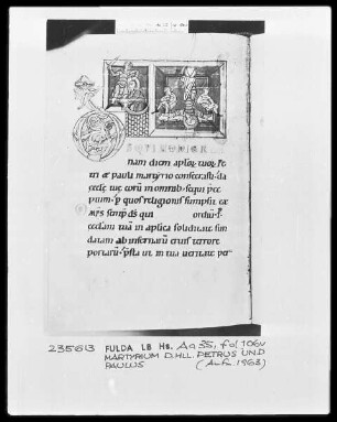 Capitula et Orationes officii — ---, Folio 106versoMiniatur