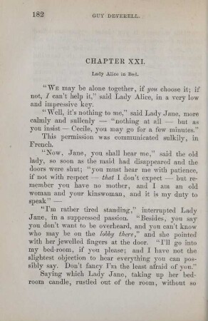 Chapter XXI. Lady Alice in bed