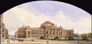Reichstag, Berlin Zweiter Wettbewerb: Perspektivische Ansicht vom Königsplatz