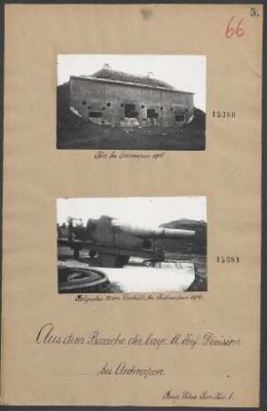 Bei Antwerpen: Belgisches 28 cm Geschütz bei Antwerpen 1916