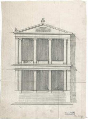 Littmann, Max; Athen (Griechenland); Konservatorium mit großem Konzertsaal und Amphitheater (Odeon) - Ansicht