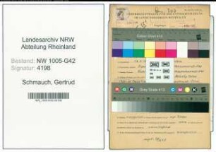 Entnazifizierung Gertrud Schmauch , geb. 12.05.1910 (Jugendleiterin)