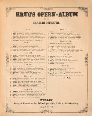 Krug's Opern-Album für das Harmonium, 3