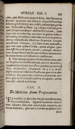 Cap. II. De Medicina Animi Praeparatoria