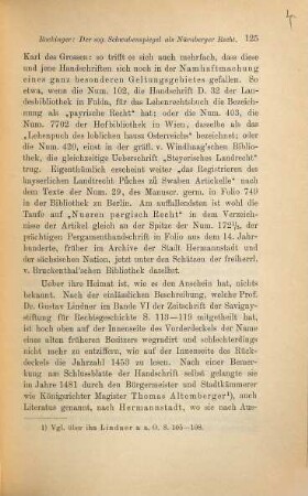 Zu einer handschriftlichen Bezeichnung des Landrechts des sogenannten Schwabenspiegels als Nürnberger Recht