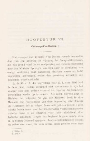 Hoofdstuk VII. Ontwerp-van Dedem