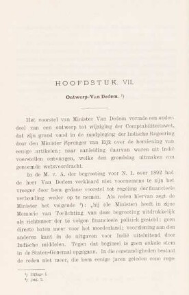 Hoofdstuk VII. Ontwerp-van Dedem