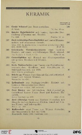 Keramik (Nr. 295-317)