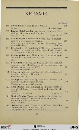 Keramik (Nr. 295-317)
