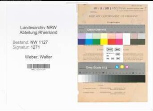 Entnazifizierung Walter Weber , geb. 26.11.1891 (Kaufmann)