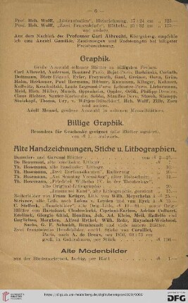 Alte Handzeichungen, Stiche u. Lithographien