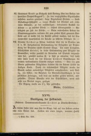XXVI. Vertilgung der Feldmäuse