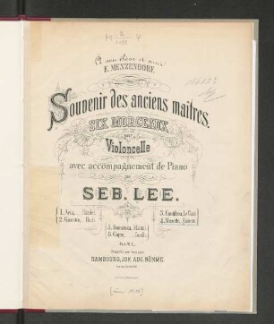 4: Musette : 6 morceaux pour violoncelle avec accomp. de piano