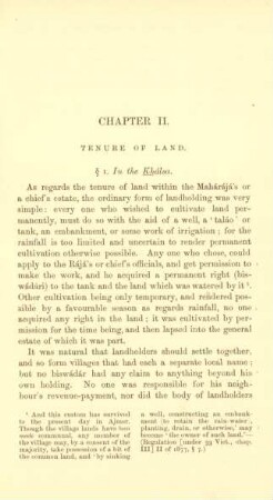 Chapter II. Tenure of land