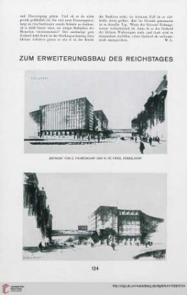 Zum Erweiterungsbau des Reichstages
