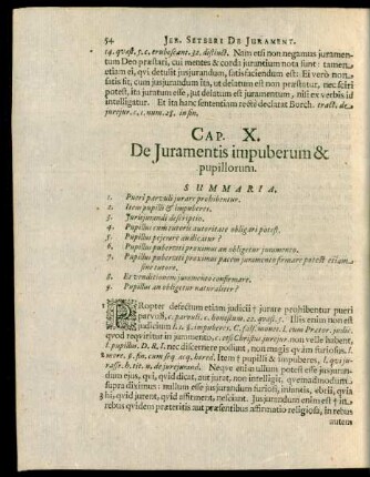Cap. X. De Iuramentis impuberum & pupillorum.