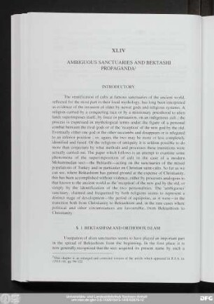 XLIV Ambiguous Sanctuaries And Bektashi Propaganda