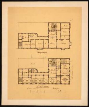 Wohnhaus Kanonier-/Mohrenstraße, Berlin-Mitte: Grundriss Hochparterre, Grundriss OG