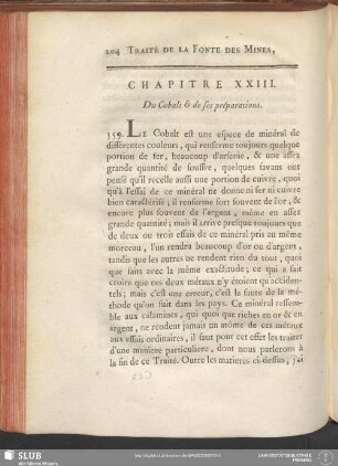 Chapitre XXIII. Du Cobalt & de ses préparations