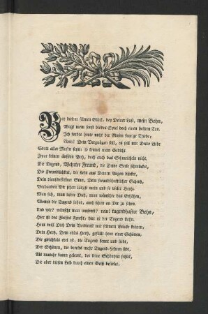 [Auf das erfreuliche Bohn- und Felginersche Hochzeitfest, Welches den 1sten September 1739 in Hamburg vergnügt vollzogen wurde ...]