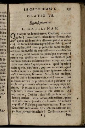 Oratio VII. Quae est primain L. Catilinam
