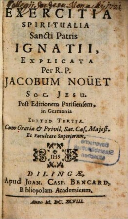 Exercitia Spiritualia Sancti Patris Ignatii