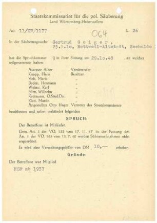 Geiger, Gertrud