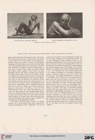 Zum Tode von Auguste Pellerin und Jacques Doucet