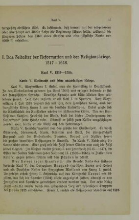 I. Das Zeitalter der Reformation und Religionskriege 1517-1648