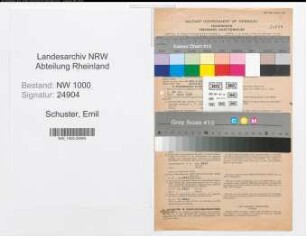 Entnazifizierung Emil Schuster, geb. 25.02.1906 (Mechaniker)