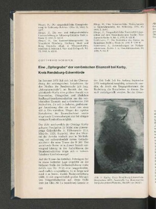 Eine "Opfergrube" der vorrömischen Eisenzeit bei Karby, Kreis Rendsburg-Eckernförde.