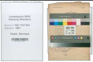 Entnazifizierung Bernhard Hester , geb. 17.10.1904 (Metzger)