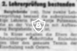 2. Lehrerprüfung bestanden