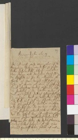 Brief von Pogwisch, Henriette von an Goethe, Johann Wolfgang von