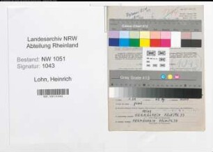 Entnazifizierung Heinrich Lohn , geb. 12.10.1898 (Verwaltungsbeamter)
