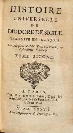 Histoire Universelle De Diodore De Sicile, 2
