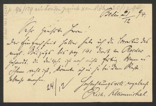 Brief an B. Schott's Söhne : 21.12.1894