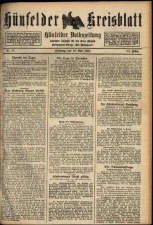 Ausgabe vom Dienstag, den 12. Mai 1925.