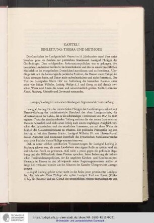 Kapitel I. Einleitung: Thema und Methode