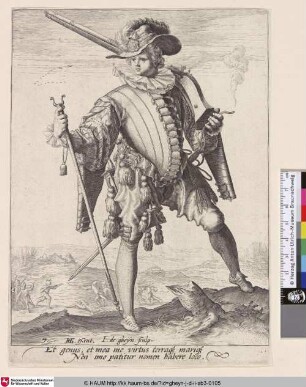 [Soldat mit Arkebuse; Soldier with arquebus]
