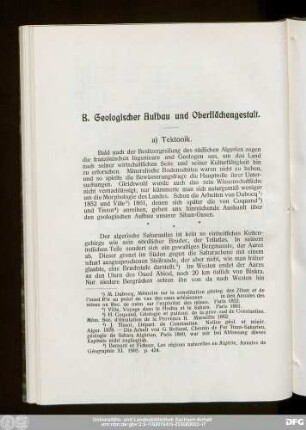 B. Geologischer Aufbau und Oberflächengestalt.