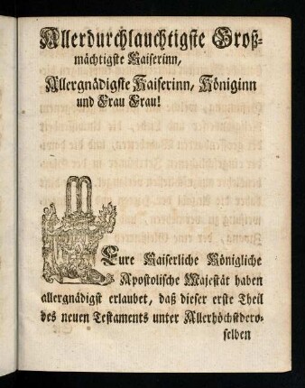 B1r-B1v, Allerdurchlautigste Großmaechtigste Kaiserinn, ...