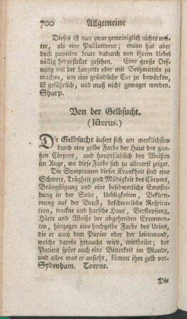 Von der Gelbsucht. (Icterus.)