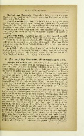 54. Die französische Revolution (Staatsumwälzung) 1789