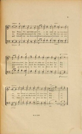 3 leichte und melodische Männerchöre : Op. 42 ; No. 1. Nun pfeif' ich etc., No. 2. Das erste Lied, No. 3. Warnung